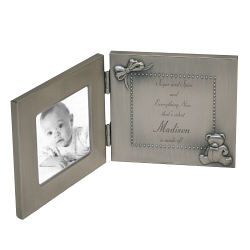 New Baby "Beautiful Butterfly" Personalized Silver Photo Frame